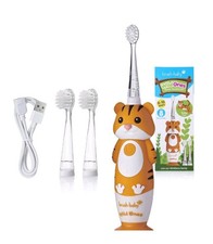 Image of Brush-Baby wildones Sonic Electric tiger Toothbrush with 2 heads & toothpaste
