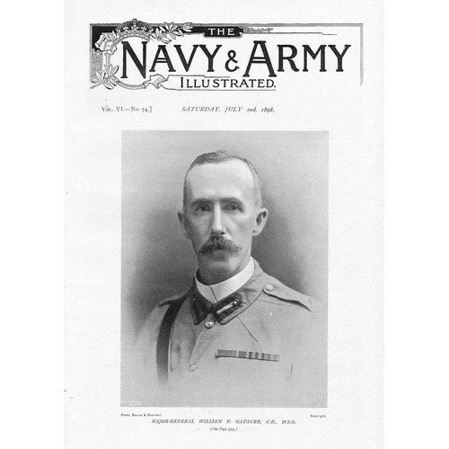 Major General William F Gatacre DSO Antique Print 1898