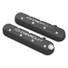 Holley Ls Series Valve Covers Wbowtie For Chevrolet Logo- 241-402 Holley Ls Series Valve Covers Wbowtie For Chevrolet Logo- 241-402