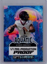 Kyron Drones 2025 Leaf Optichrome Football 1/1 Pre Production Proof