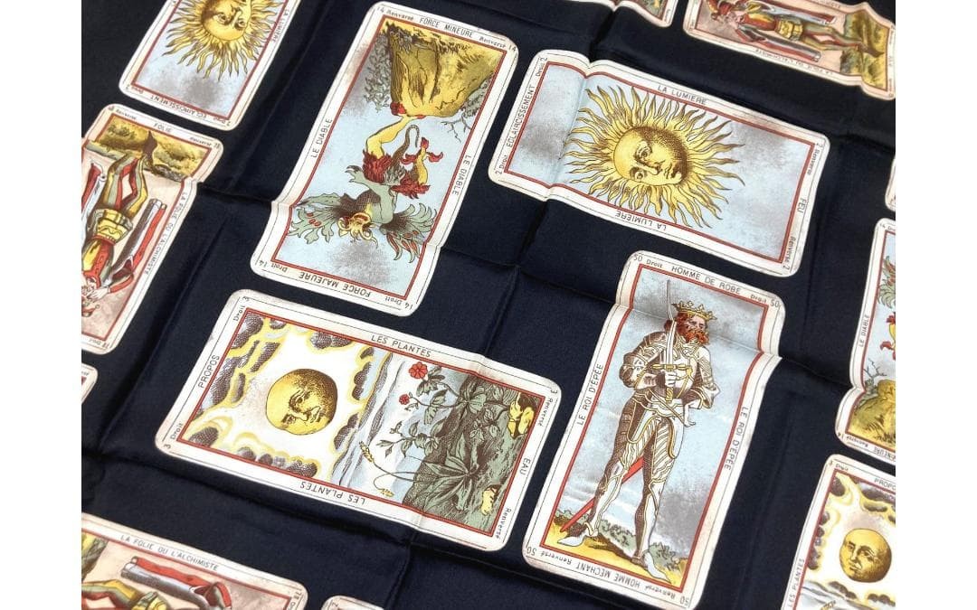 Christian Dior Large Silk Scarf with Chess and Playing Cards Pattern 63cm x 63cm thumbnail 8