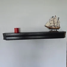 Floating Shelf 36 Inch Satin Black Oil Painted 6 Imch Wide