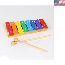Eco-Friendly Xylophone with Mallets - 8-Tone Educational Musical Toy for Kids
