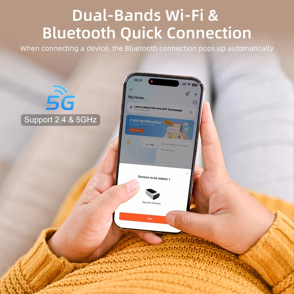 2K Dual Band WiFi6 Solar Battery Power Wireless Security Camera Outdoor 4PACK - Image 4 of 4