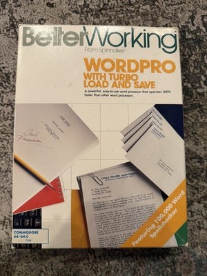 BetterWorking WordPro w/ Turbo Load & Save   Commodore 64/128   Complete   1986