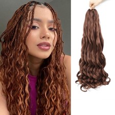 French Curl Braiding Hair Extensions 8 Packs Crochet Braids for Black Women ...