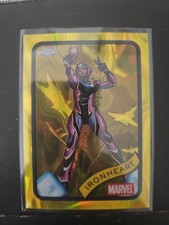 2025 Topps Chrome Marvel Ironheart Yellow Lava Refractor #71