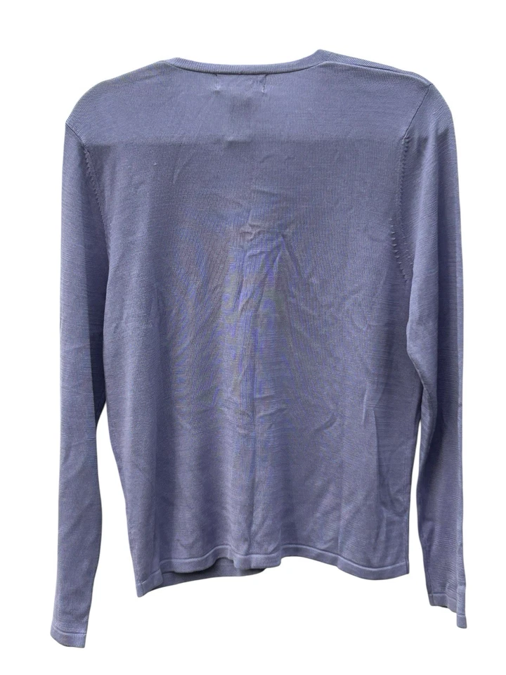 Cárdigan August Silk Knits 100 % seda L/S para mujer talla grande lila Foto 2 de 4