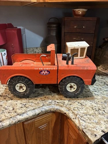 Vintage Mighty Orange Tonka  AA Wrecker For Parts Or Restore