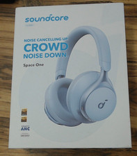 Soundcore Space One Wireless Over Ear Headphones Blue, New In Box CJL007173 