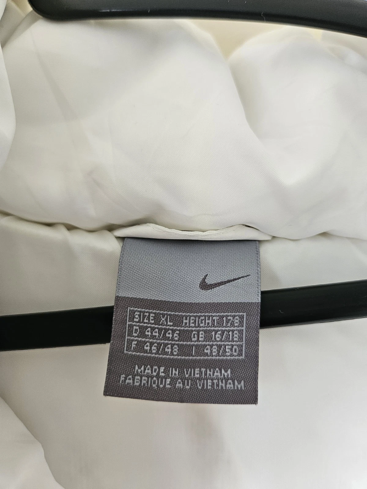 Vintage Nike Allure Down Puffer Vest Women’s XL White Cream Y2K Gilet Hooded - product detail image 21
