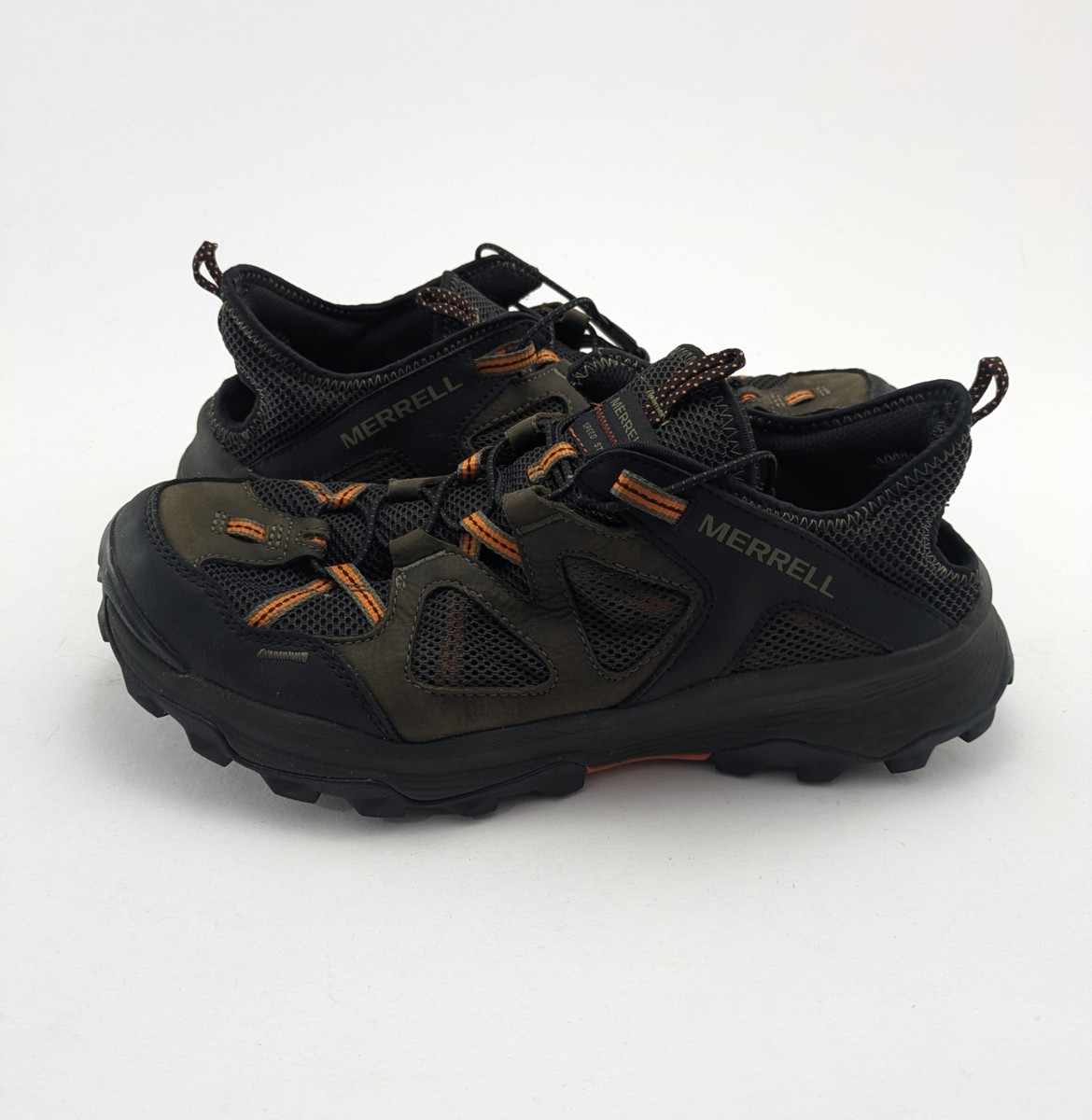 Mens Merrell Speed Strike Sieve Olive Black Orange Hiking Shoes