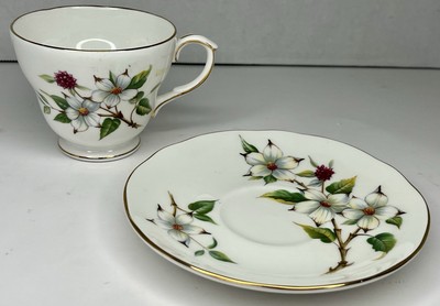 Vintage Duchess Fine Bone China Floral Teacup and Saucer Set - Made in England