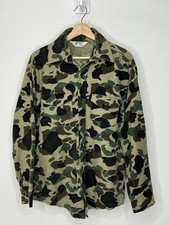 Bass Pro Shops Flannel Shirt Mens Medium Duck Camo Button Up Long Sleeve Shacket