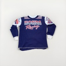 Vintage Honda Racing Shirt Mens XL 1970s Motocross Designs USA