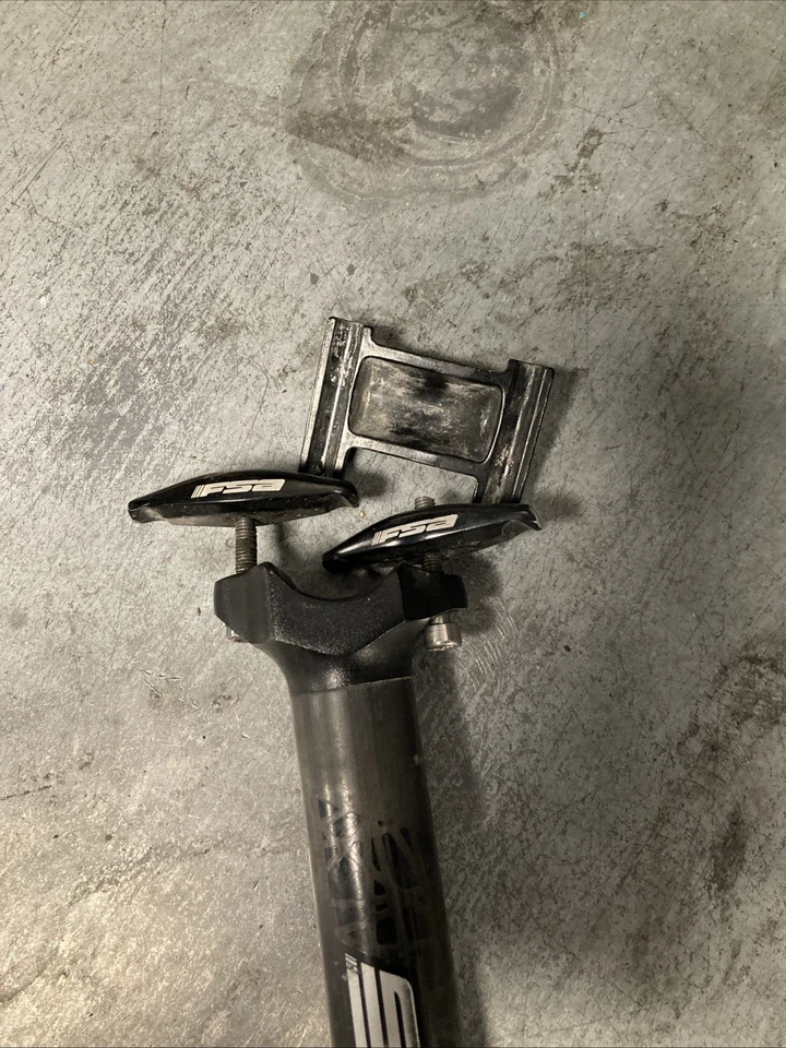 Assento de fibra de carbono FSA SLK 27,2mm zero 0 setentor 27,2 x 400mm comprimento - Preto - Imagem 3 de 3