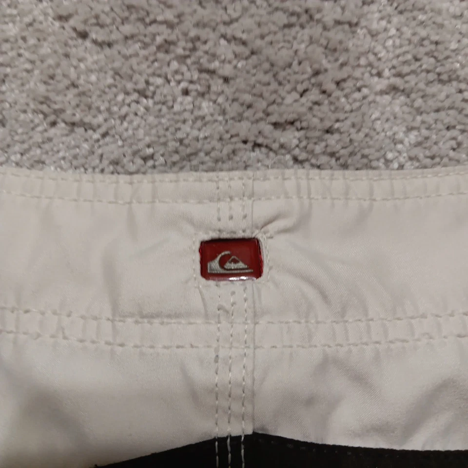Pantalones Cortos de Tablero QUIKSILVER Para Hombre 38 Marrón Crema X-LARGO SLATER ERA Y2K 90s Foto 4 de 4