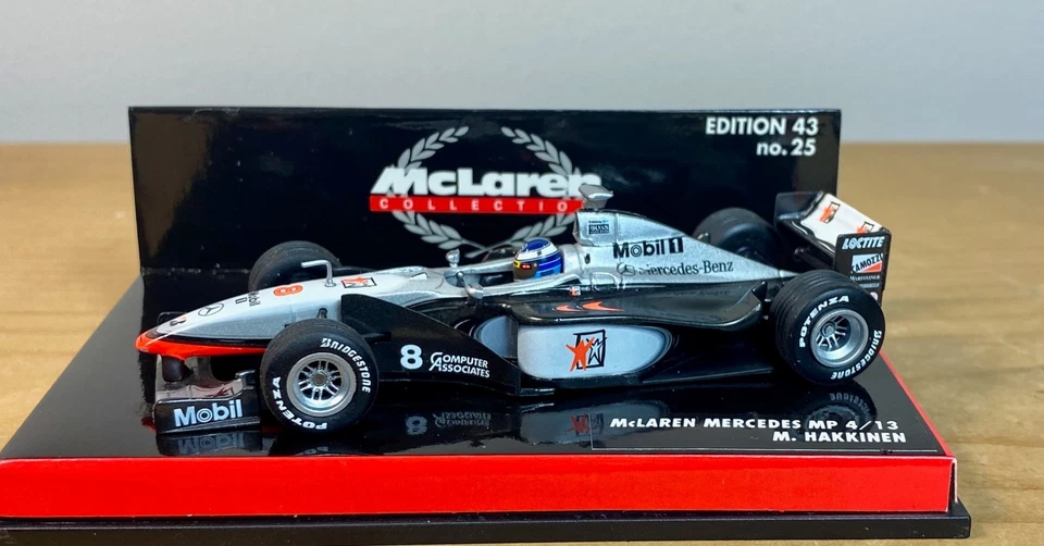 MINICHAMPS 1/43 SCALE McLaren Mercedes MP 4/13 M. HAKKINEN 1998 F1 Champion - Image 2 of 4