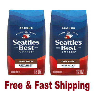 Seattle s Best Coffee, Post Alley, Dark Roast, Ground Coffee,12 oz, 2pk