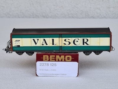 TOP Bemo /Pirovino HOm RhB 2278 125Haik-v 5105 Schiebewandwagen Valser, gealtert