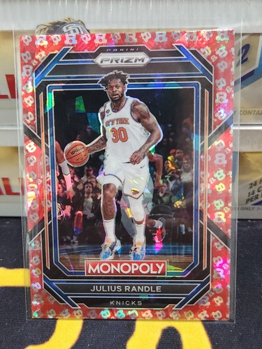 2023 Panini Prizm Monopoly JULIUS RANDLE #58 Red Cracked Ice Free Parking Knicks