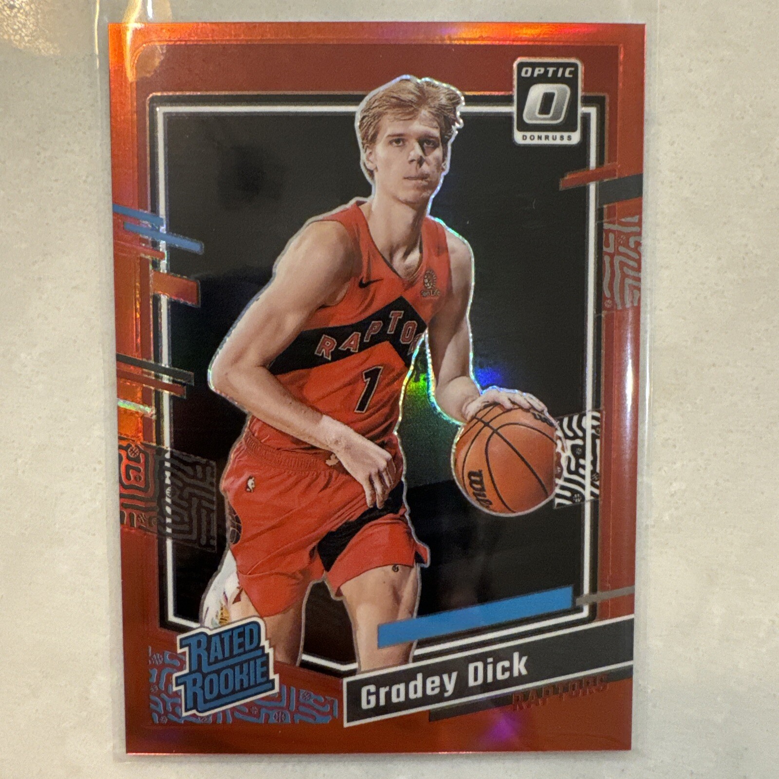 2023-24 Donruss Optic Rated Rookie Red 78/99 Gradey Dick #212 GS1 Red Refractor