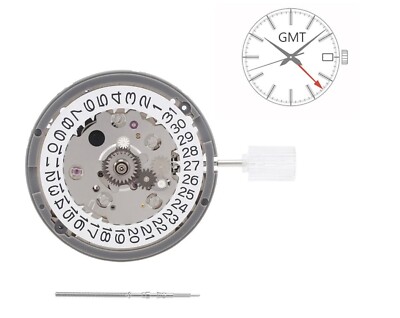 Automatik Uhrwerk Kaliber NH34A GMT weiße Datumsscheibe Original Seiko 