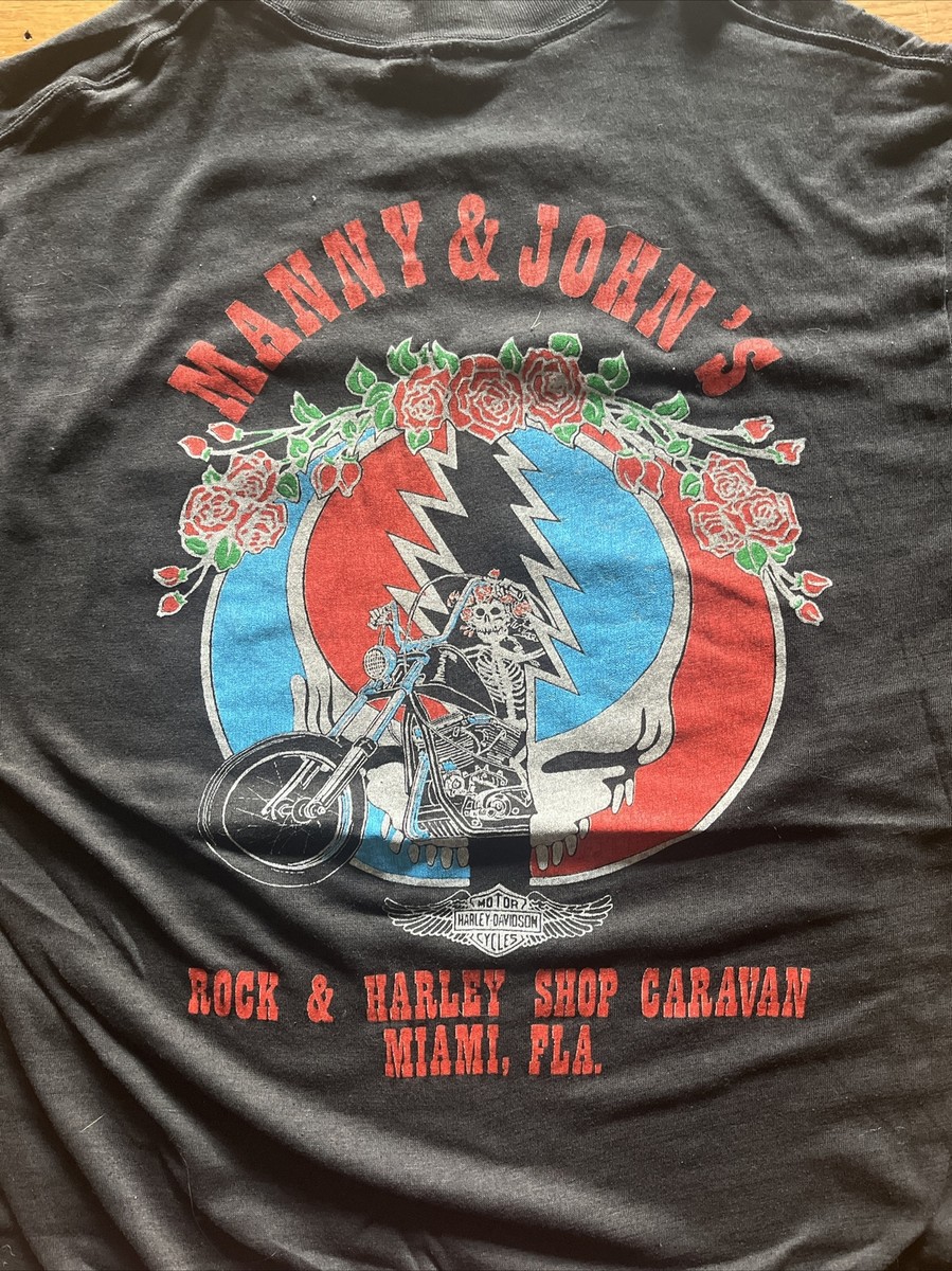 80s Harley Davidson Grateful Dead Tシャツ Vintage Grateful Dead Shirt Motorcycle Harley Davidson FL