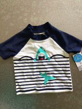 Carters baby boy shark rashguard NWT swim size 6 months NWT