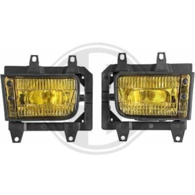 BMW E30 Nebelscheinwerfer Gelb, gelbes Glas + Rahmen 1988-1991