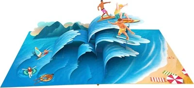 Carte Pop Up Surfer Pour Amateurs De Surf Et Toutes Occasions - Photo 1/4
