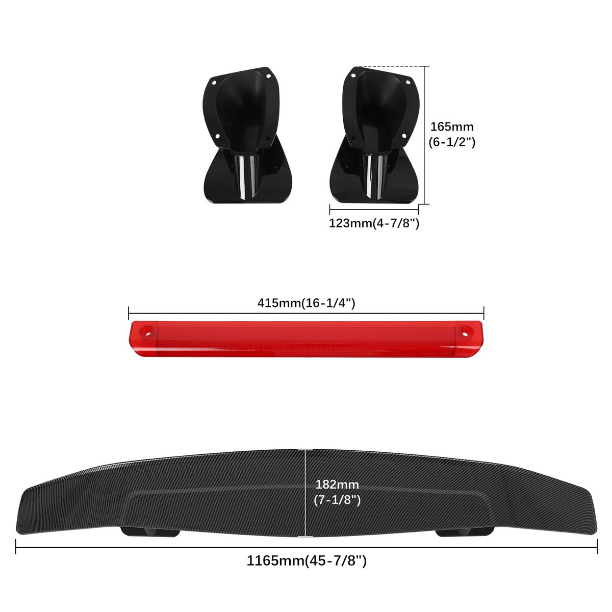 For Audi A7 S7 RS7 2012-18 46'' ABS GT Rear Trunk Wing Spoiler Lip