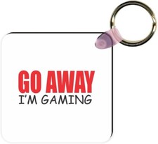 Rikki Knight Go Away-I'm Gaming Square Kc, White
