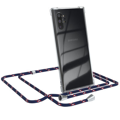 Für Samsung Galaxy Note 10 Plus Hülle mit Kette Band Case zum Umhängen Navy Blau