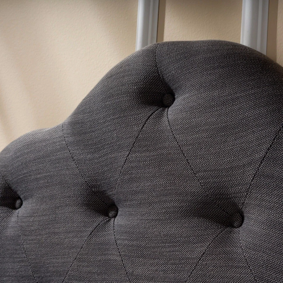 Cabecero acolchado completo de tela Marina Queen/ Foto 2 de 4