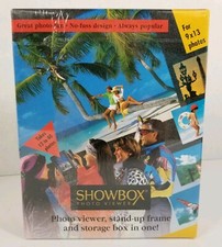 Showbox Photo Viewer Stand-Up Frame 12-40 9x13 Photos  Storage Box In One NIB