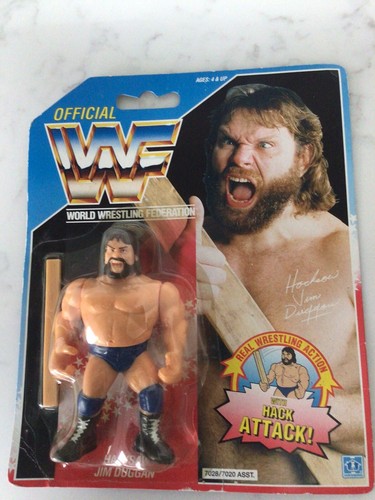 WWF WWE MOC Hasbro Hacksaw Jim Duggan Series 2 *RE...