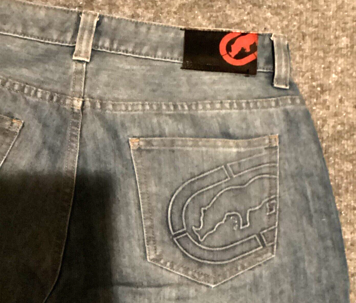 Vintage Ecko Unltd Jeans Mens 34x32 Blue Denim Athletic Fit Hip