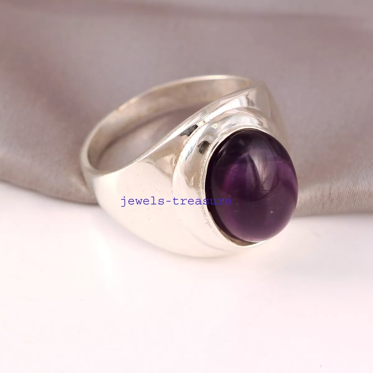 Ring amethyst sale stone
