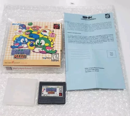 Bust-A-Move Pocket NeoGeo Pocket Color TAITO SNK CIB Complete In Box Tested NGP