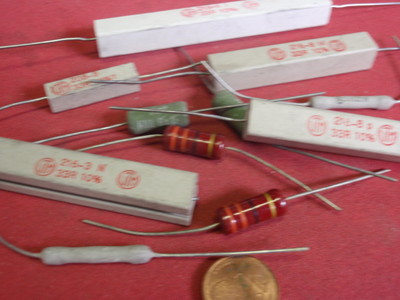 RARE! RESISTOR MIX 33 Ohm 1 to 17W Various Unsorted!   11 PIECE 25758