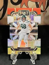 2023 Panini Select Joe Tippmann RC #78 Red & Yellow Prizm Die-Cut Concourse Jets