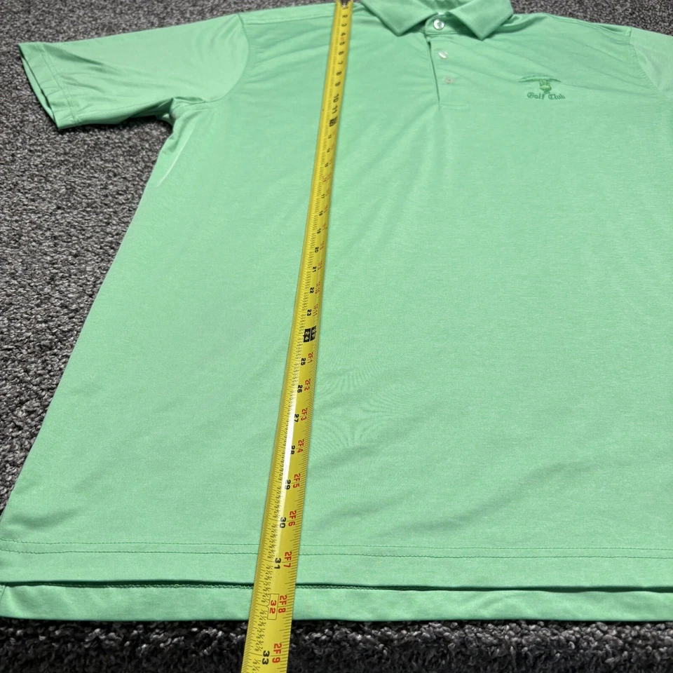 Camisa Polo Donald Ross Para Hombres XL Verde Brillante Bordada Golf Champions Houston Foto 4 de 4
