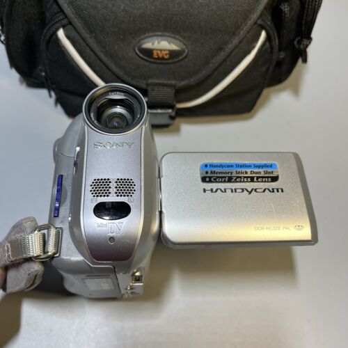 Sony DCR-HC32E Mini DV Camcorder - Silver - Case