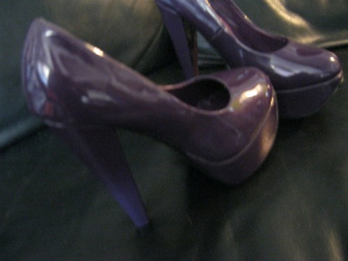 dark purple platform shoes