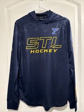 NHL St. Louis Blues Fanatics Hockey Pro Locker Room Camo Navy Pullover Hoodie S