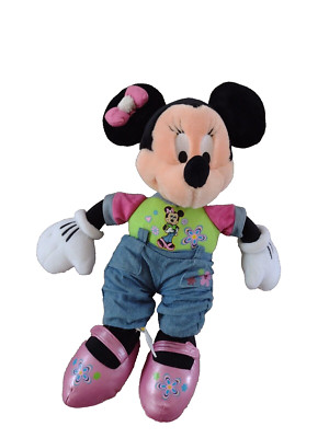 Disneyland Walt Disney World Minnie Mouse Disco Girl Jeans  Pink Shoes 18'' tall