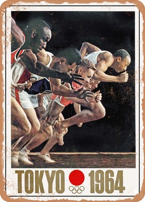 METAL SIGN - 1964 Tokyo Olympics Vintage Ad
