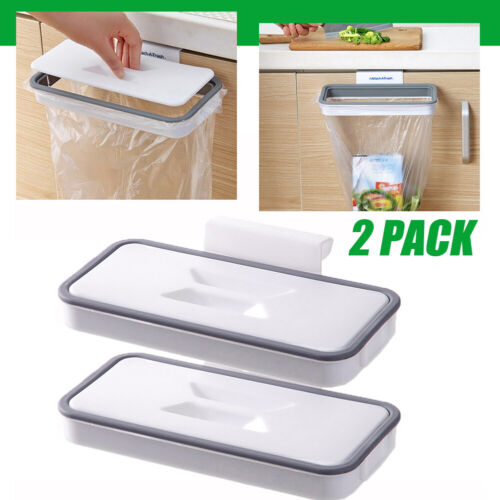 2X Bag Garbage Hanging Portable Holder Trash Kitchen Rack Door Storage Plastic