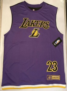 Nba La Lakers Logo Lebron James 23 Patch Sleeveless Men S Medium Purple Black Ebay
